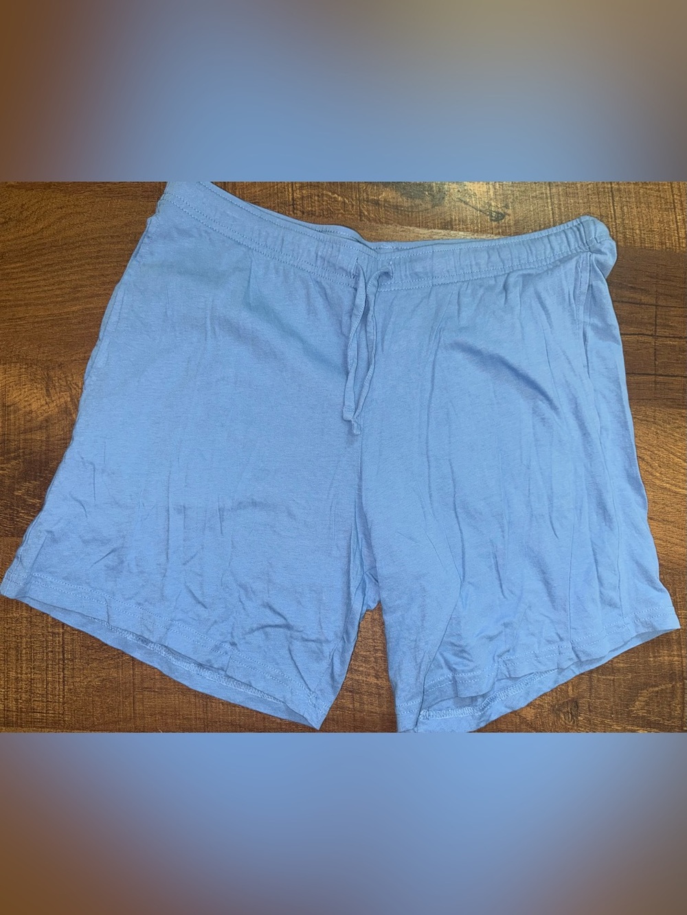 Avenue Men's Light Blue Drawstring Casual Shorts
